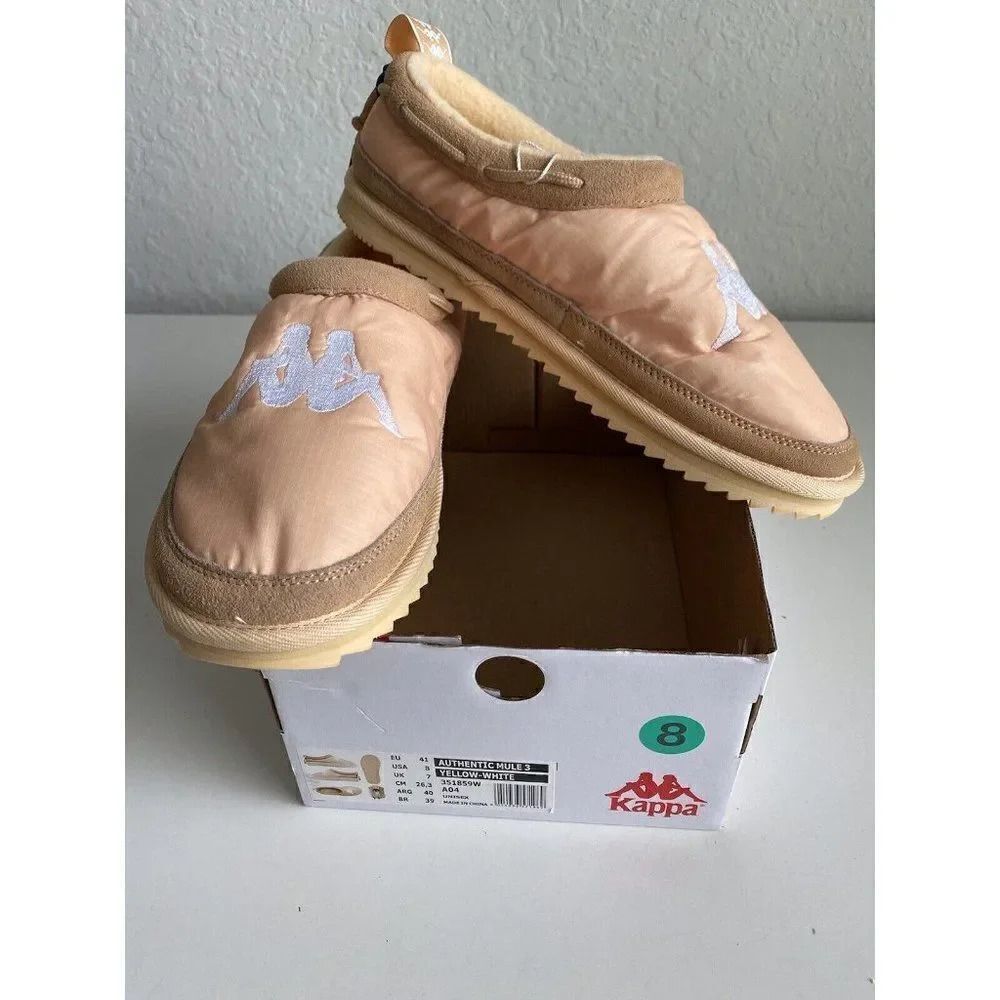 KAPPA Authentic MULE 3 Slip On Mules Yellow Unisex Men’s Sz 8 Women’s 9.5 NEW